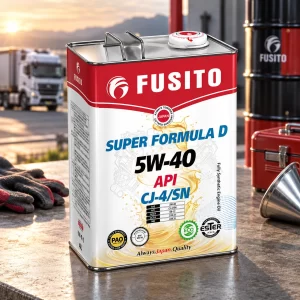 Nhớt Fusito Super Formula D 5W-40 Can 4L - Dầu Tổng Hợp Cho Xe Diesel