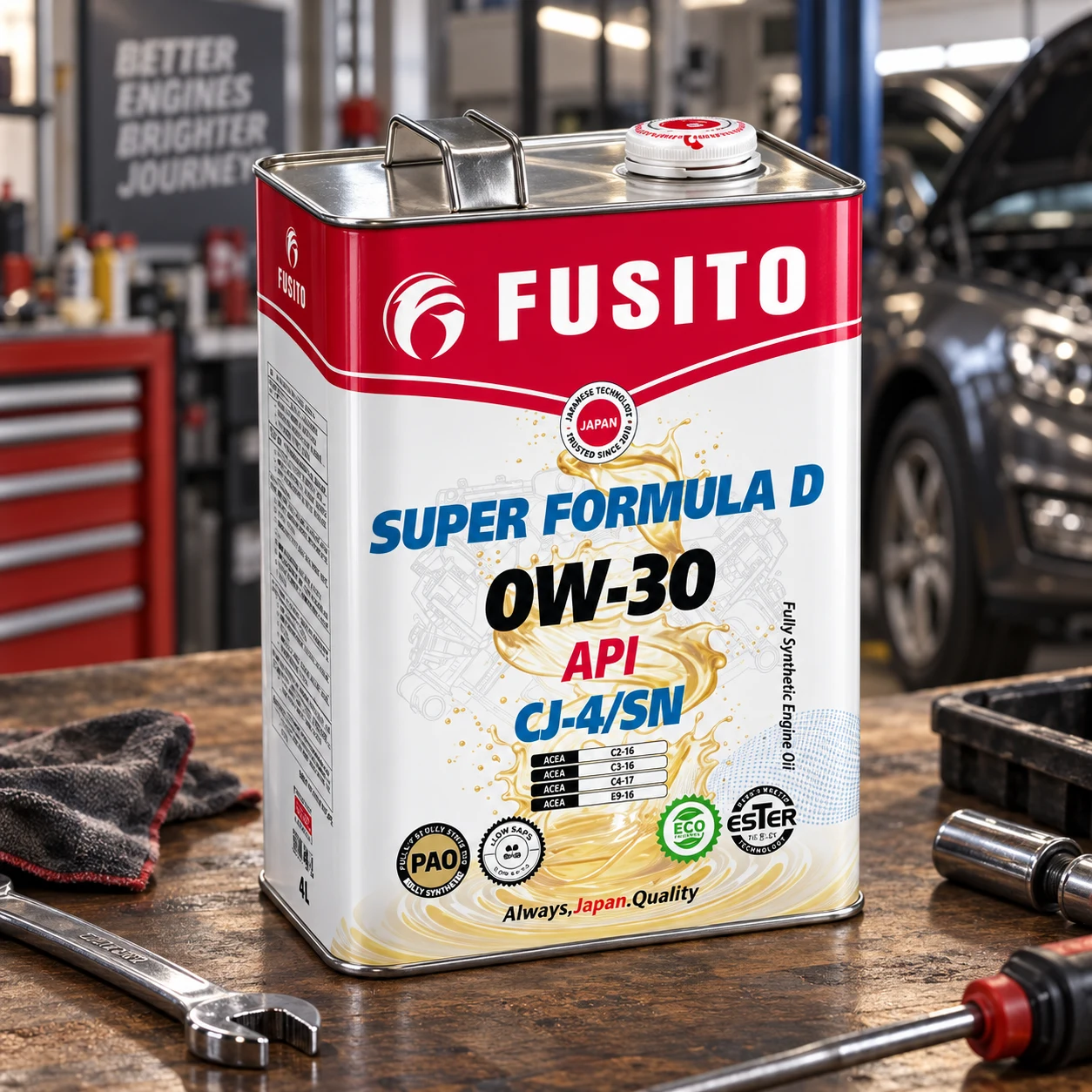 Nhớt Cho Xe Bán Tải SUPER FORMULA D 0W30 API: CJ-4/SN 4L